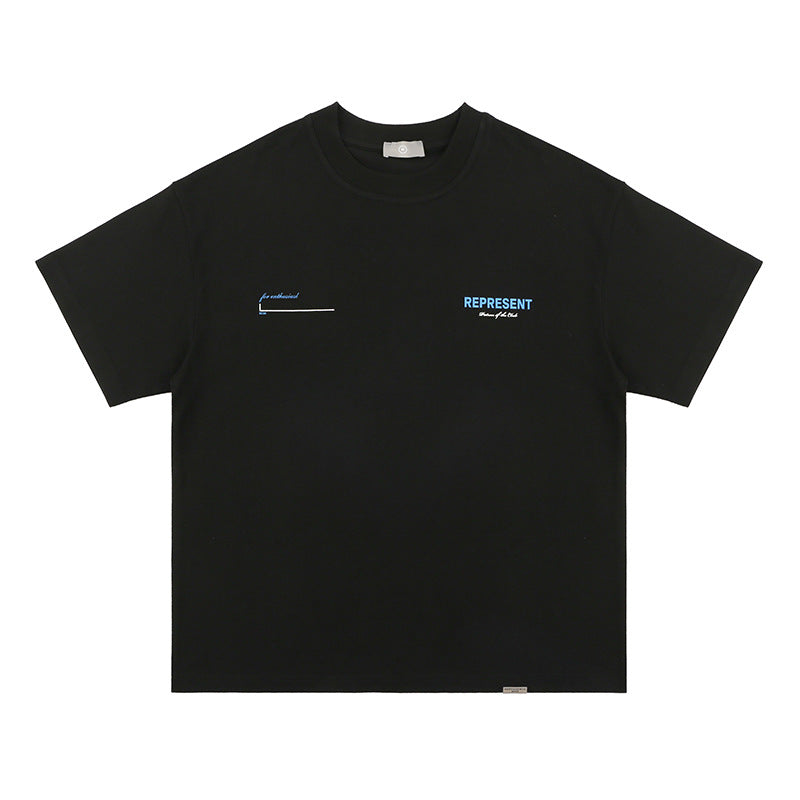 Blue slogan t-shirt