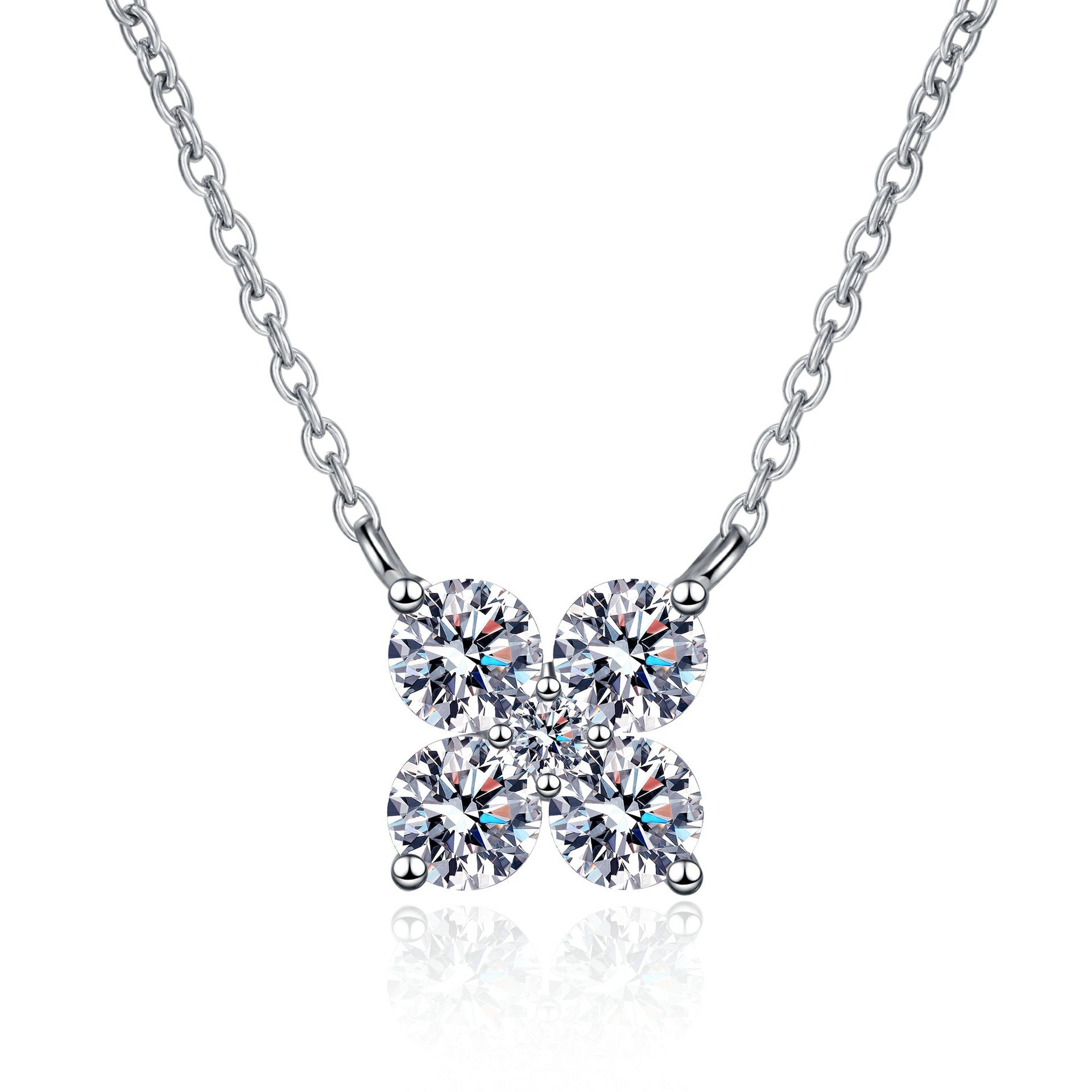 Leunsa Silver Moissanite Necklace