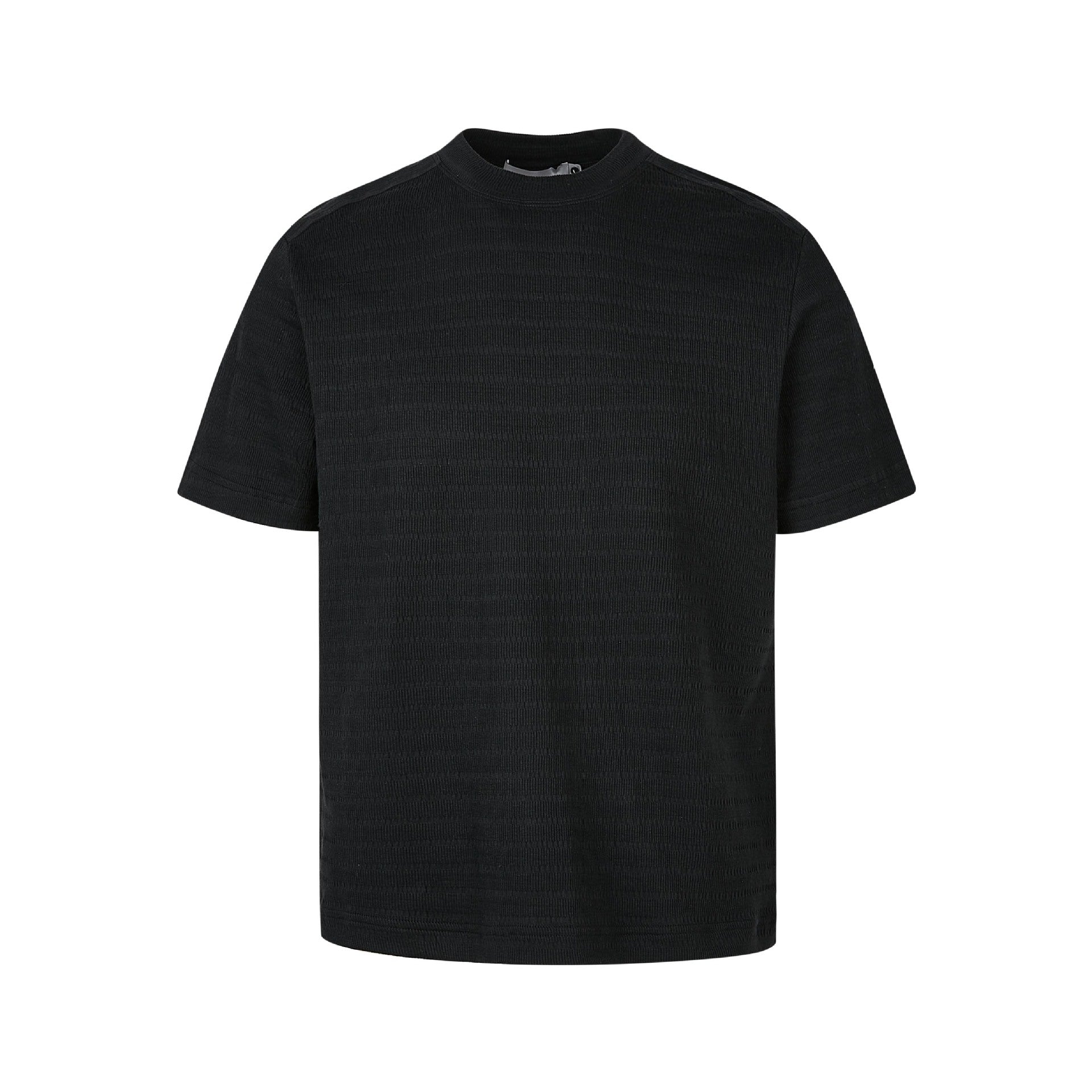 Jacquard Crew Neck Short Sleeve T-Shirt
