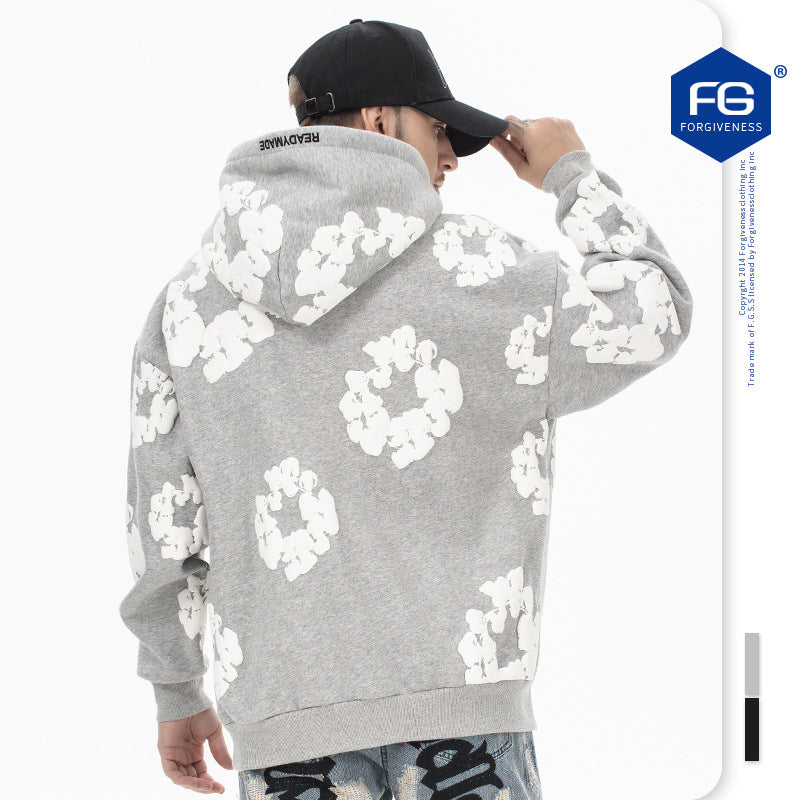 Foaming Printed Hoodie
