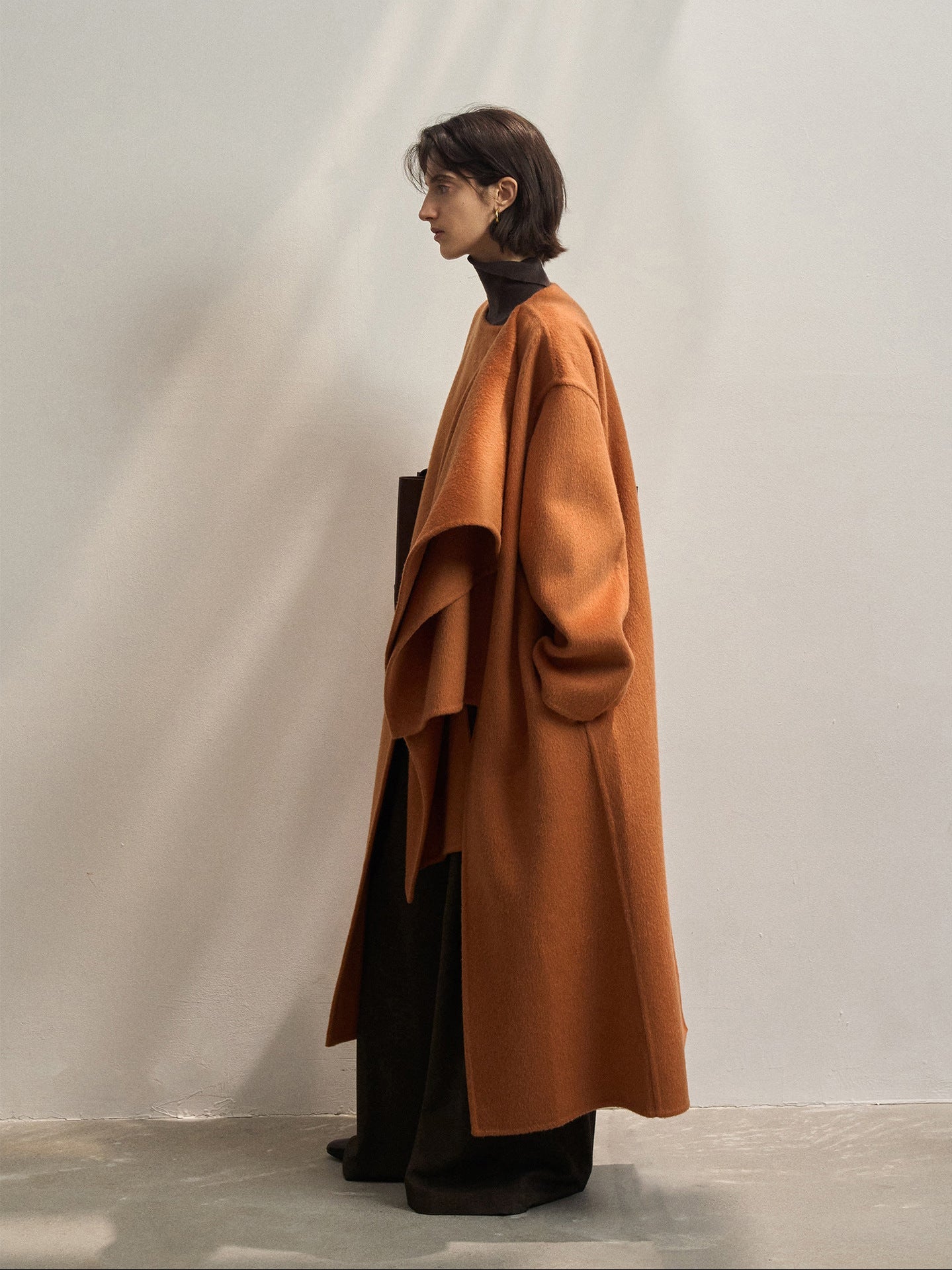 Double-sided woolen coat