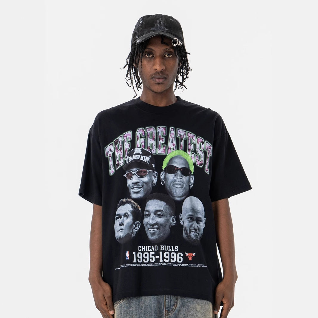 Loose t-shirt with portrait