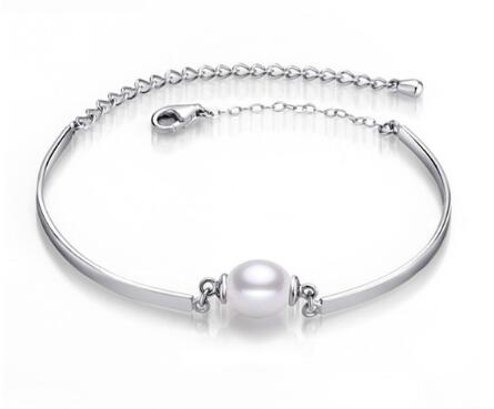 Leunsa Sterling Silver Charm Bracelet Pearl