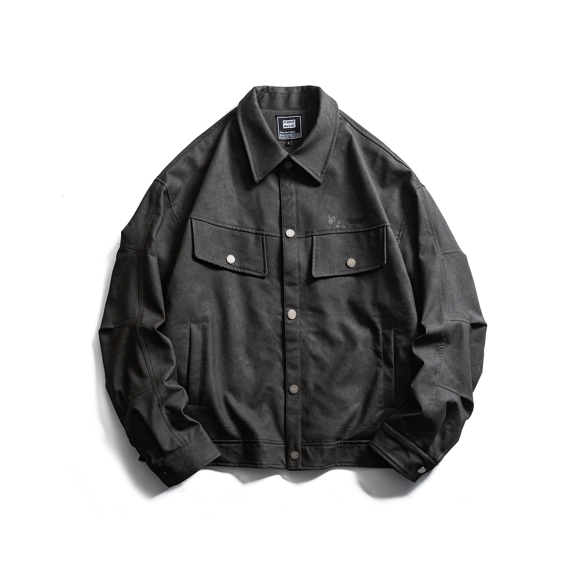 Printed Leather Jacket