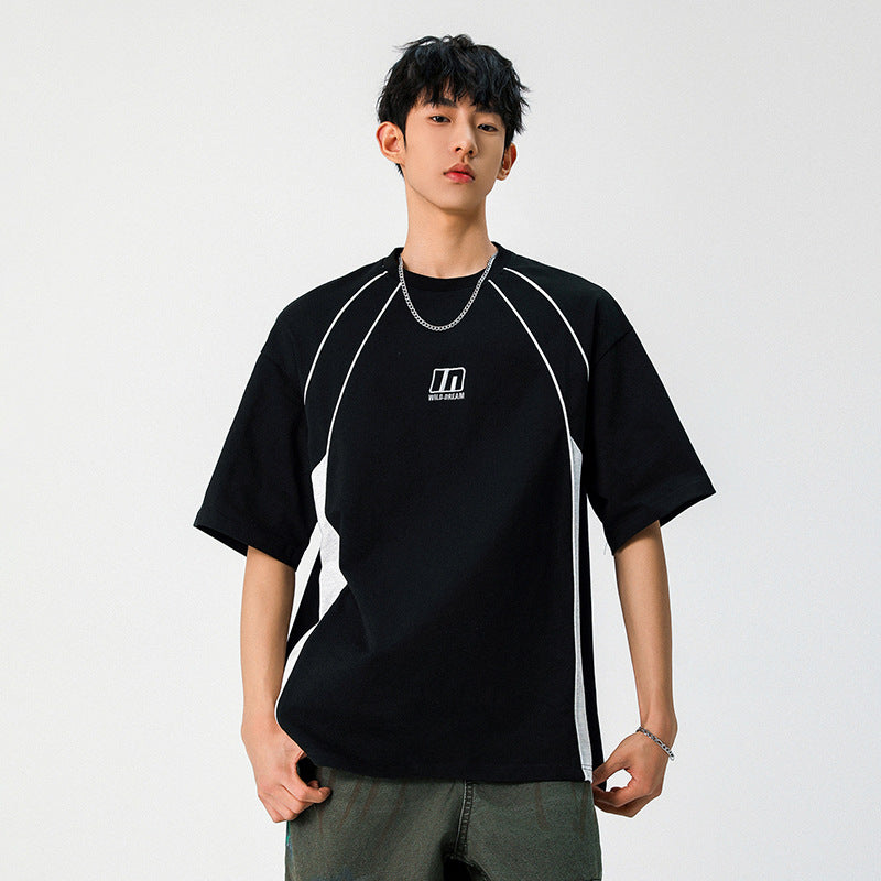 Embroidered short sleeved T-shirt