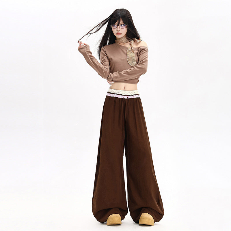 Double waistband design pants