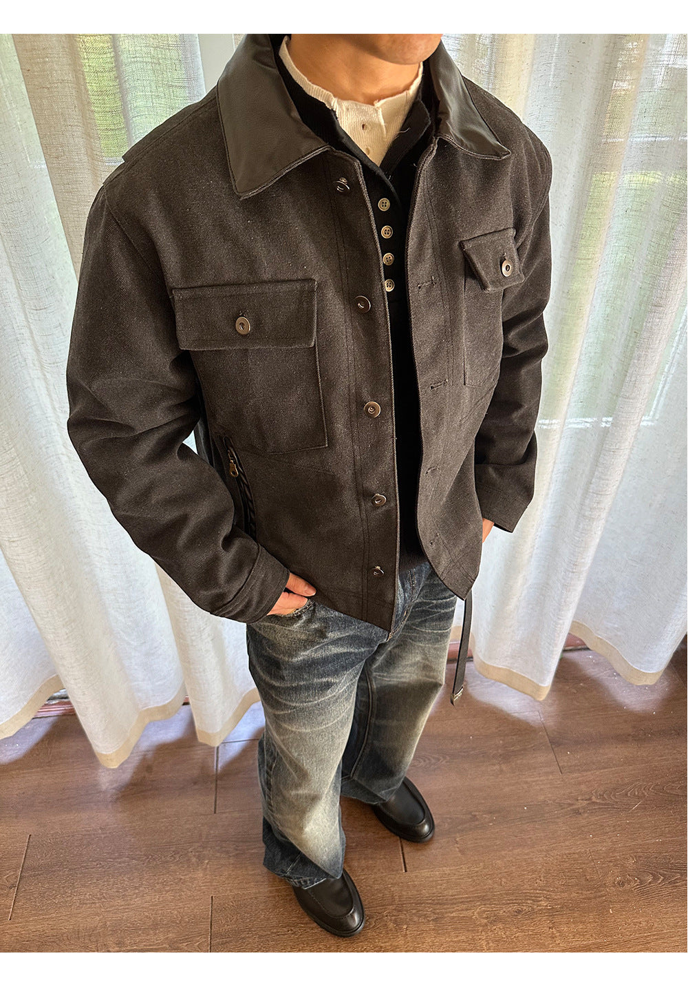 Short Wide Fit Western Jacket