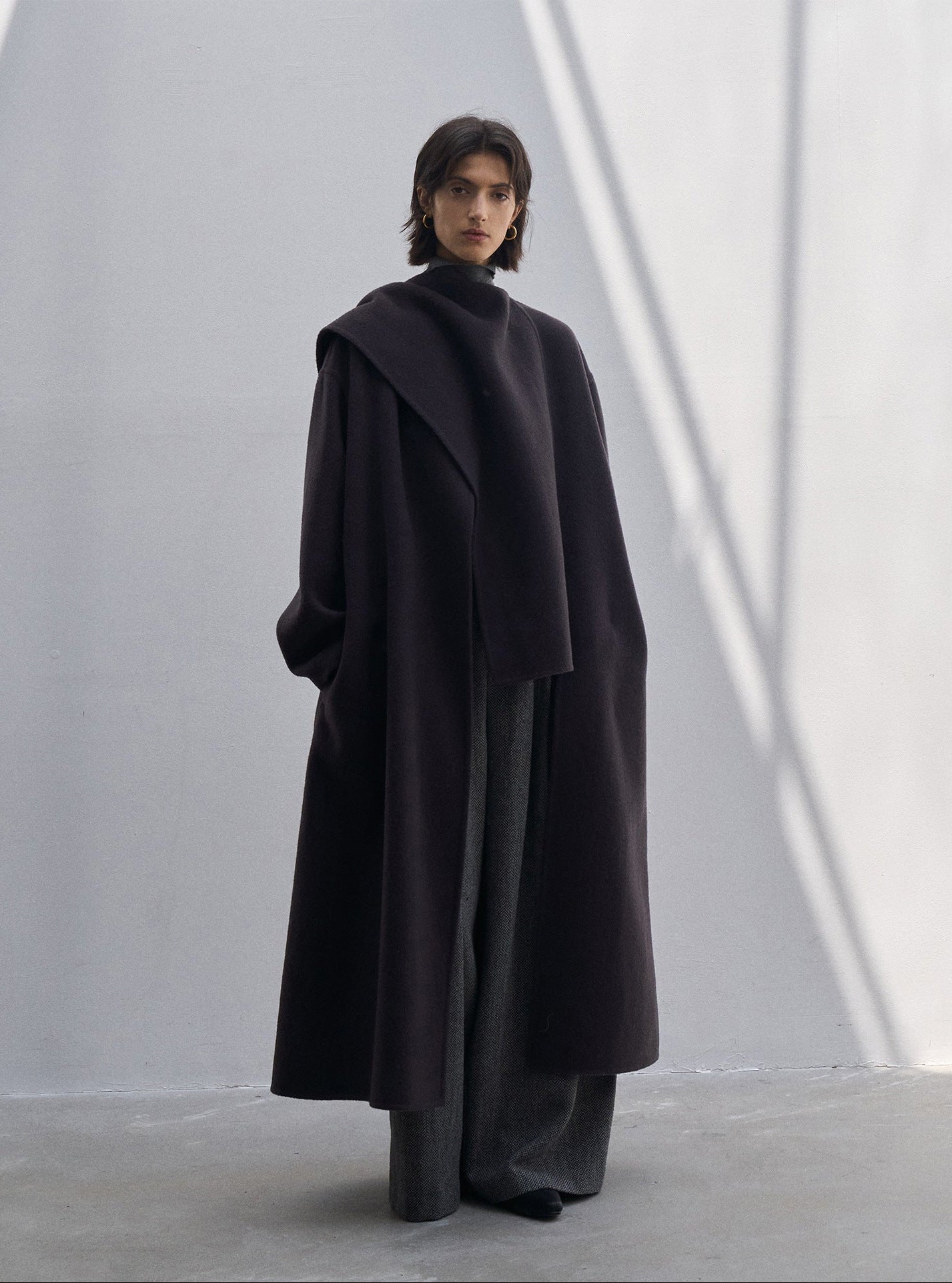 Double-sided woolen coat