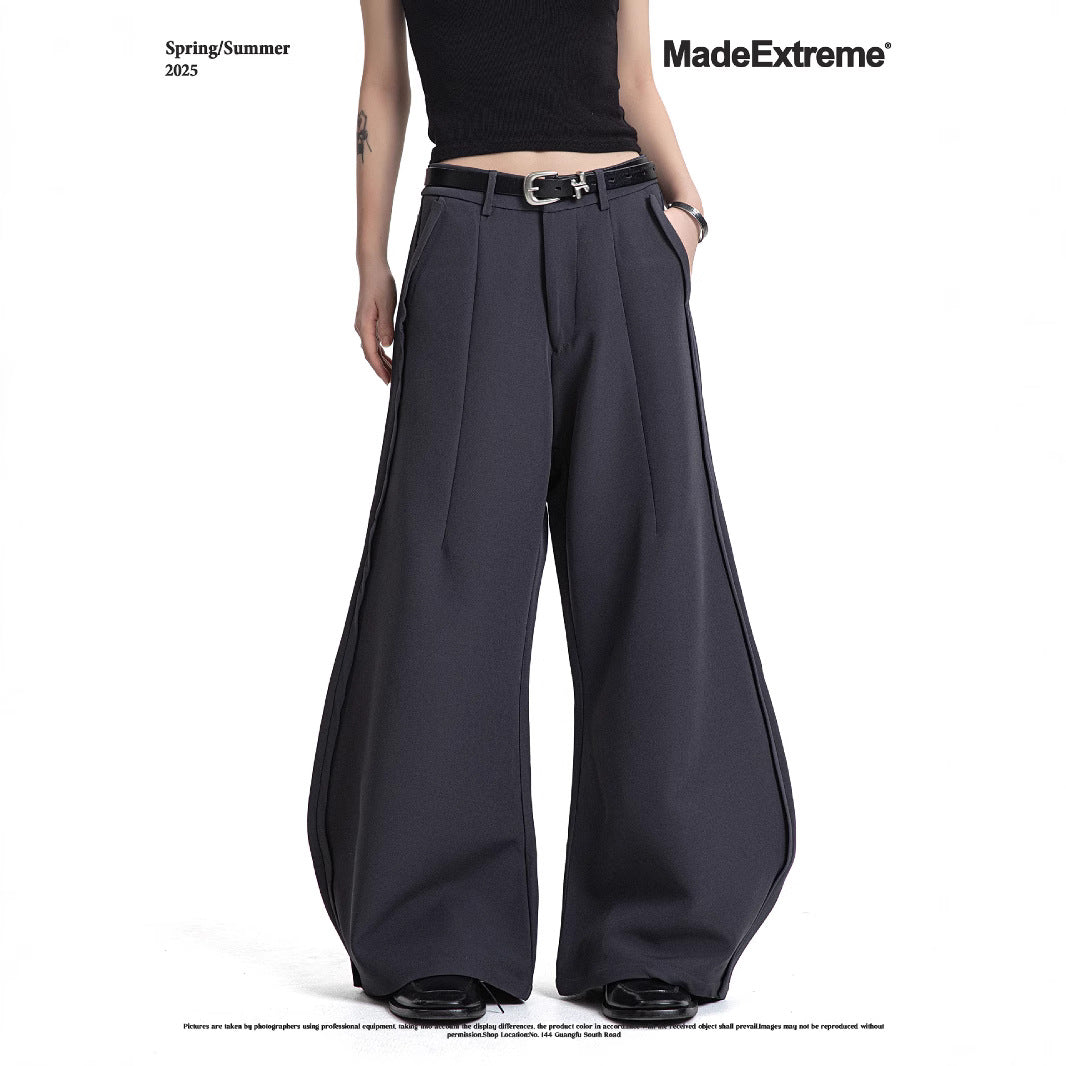 Fabric wide-leg trousers