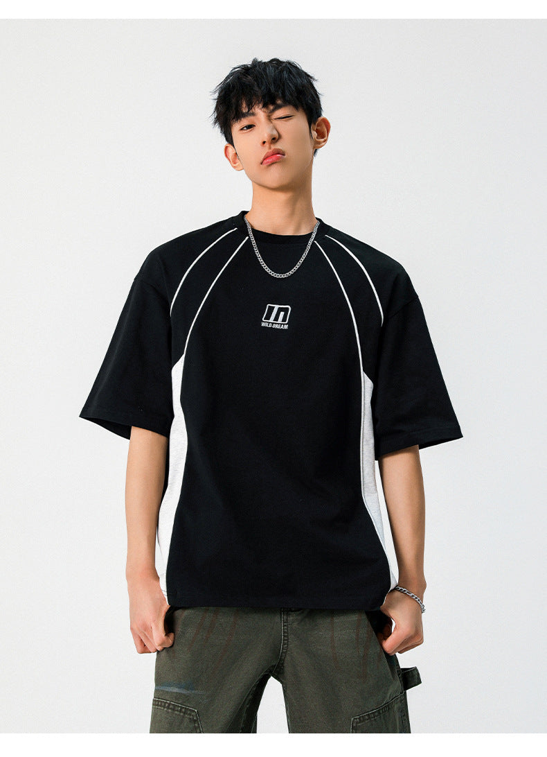 Embroidered short sleeved T-shirt