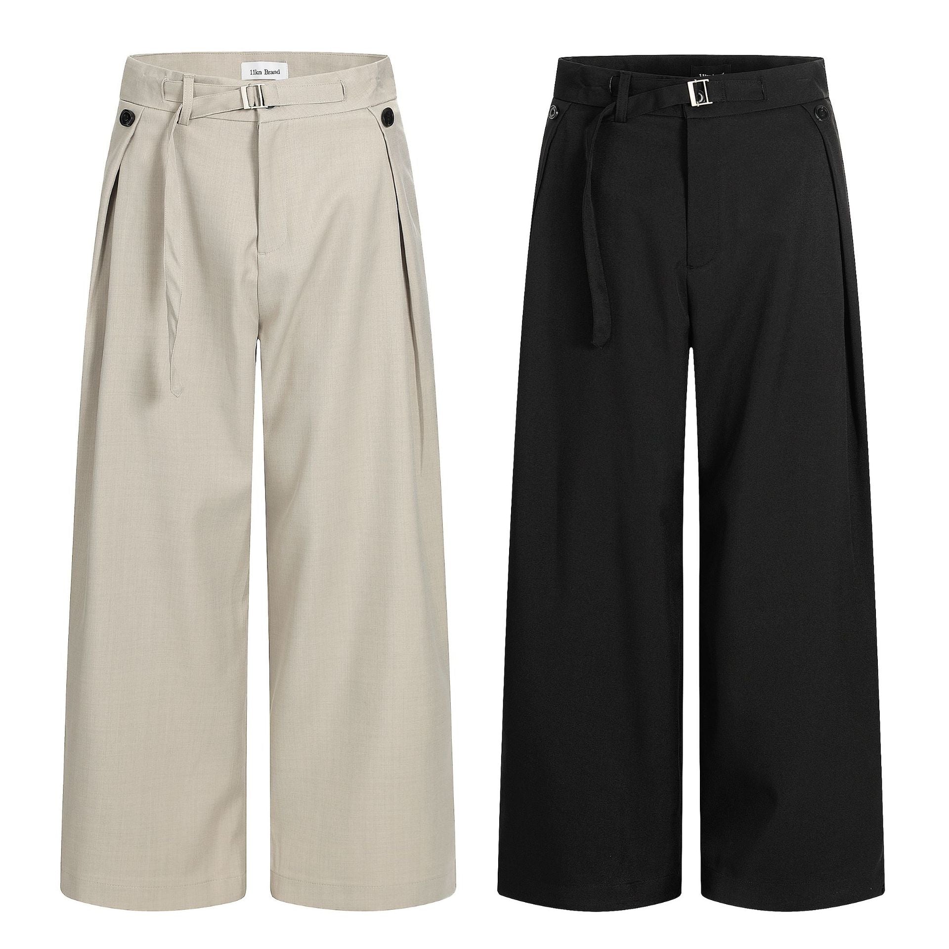 Wide-leg long pants