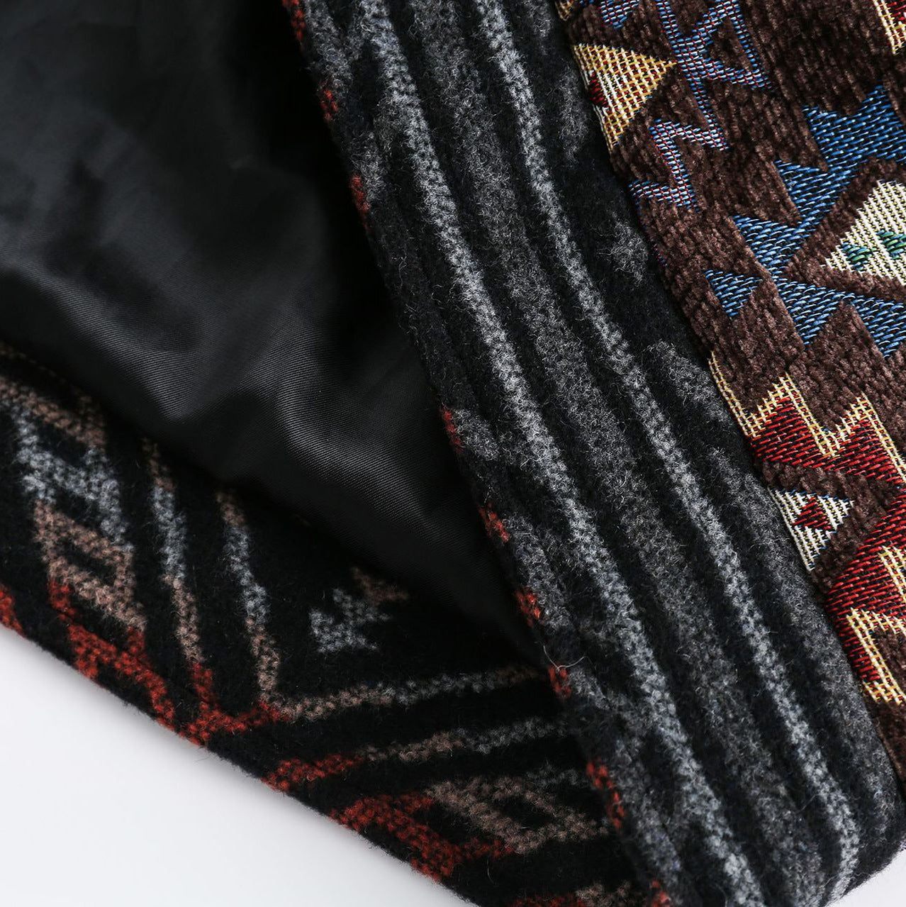 Street style ethnic spliced jacket
