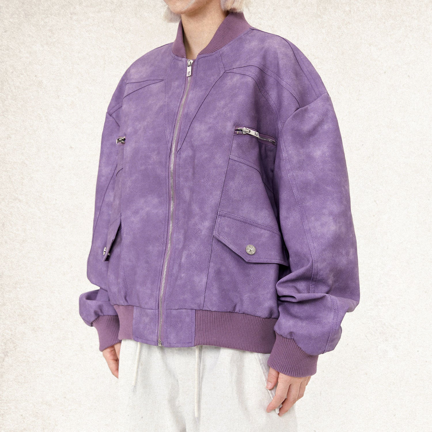 Deconstructed Fashion Leather Jacket