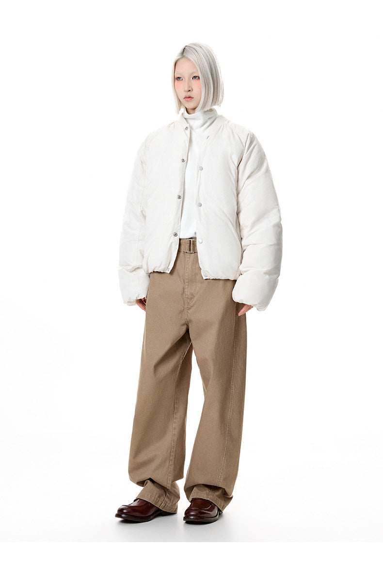 Minimalist Solid Color Cotton Coat