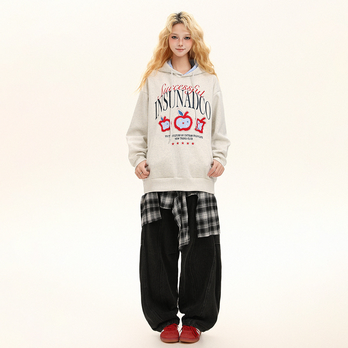 Embroidered hoodie sweatshirt