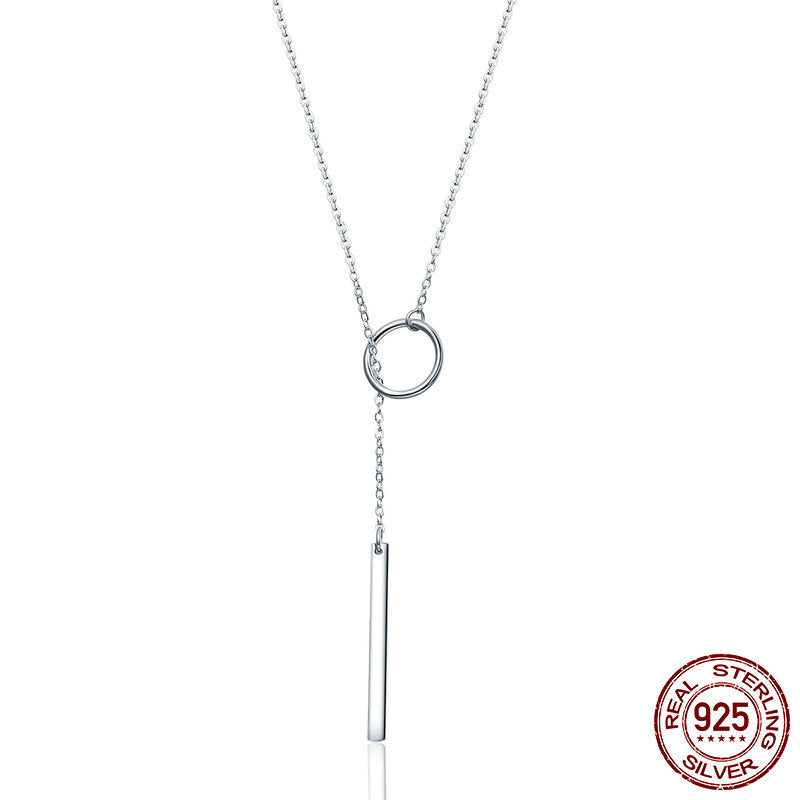 Simple Round and Bar Necklace