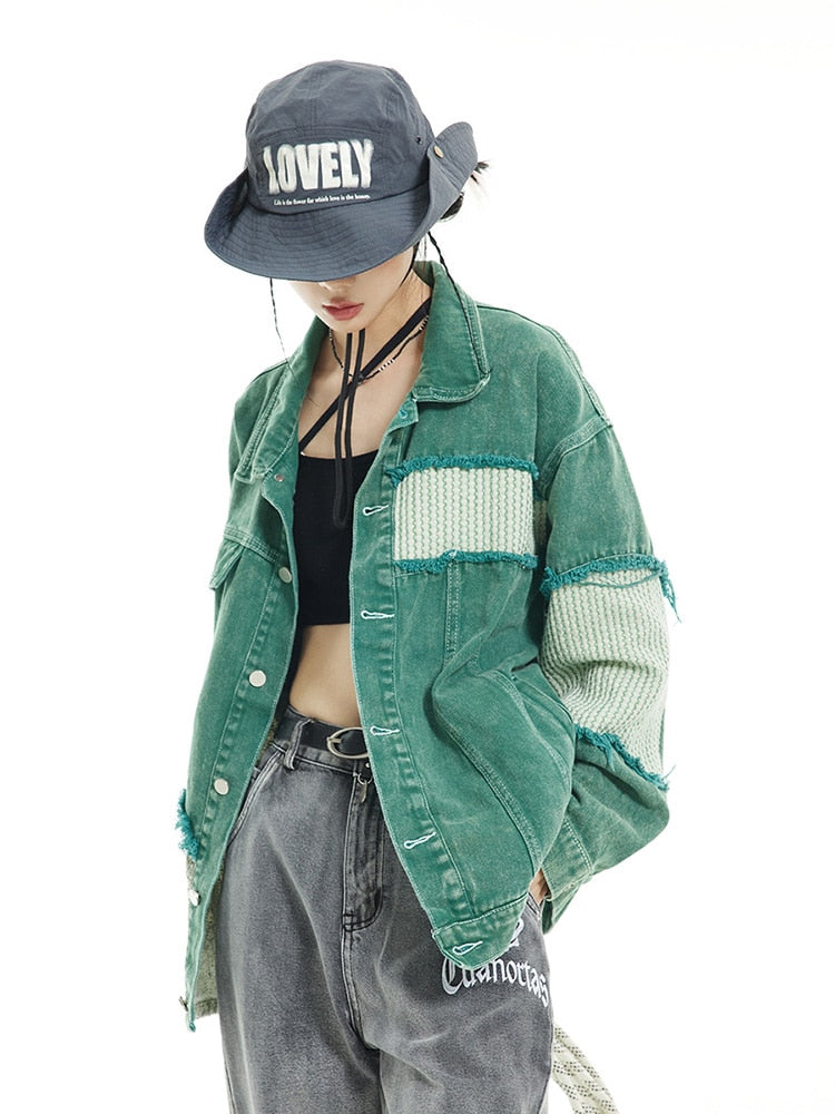 Japanese retro stitched Jacket