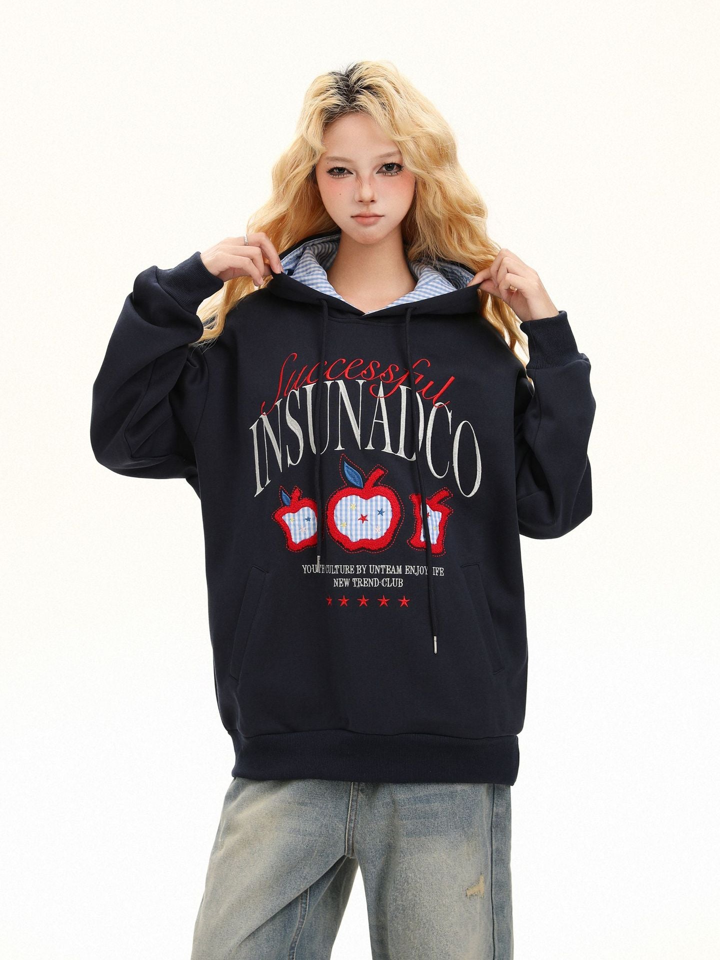 Embroidered hoodie sweatshirt