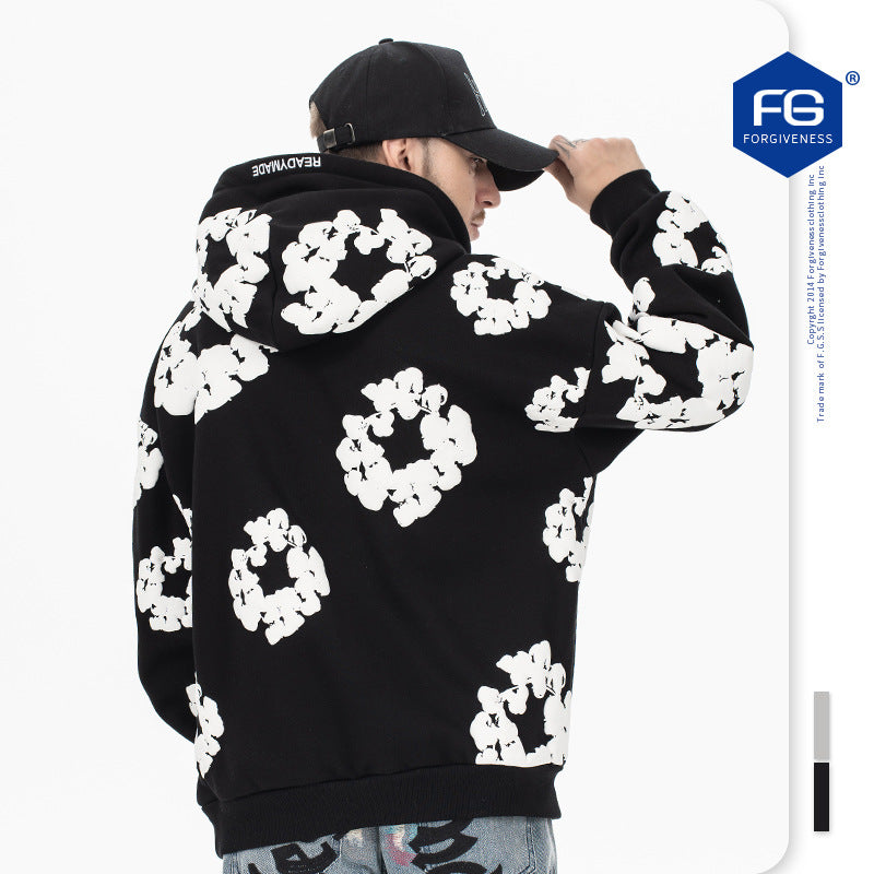 Foaming Printed Hoodie