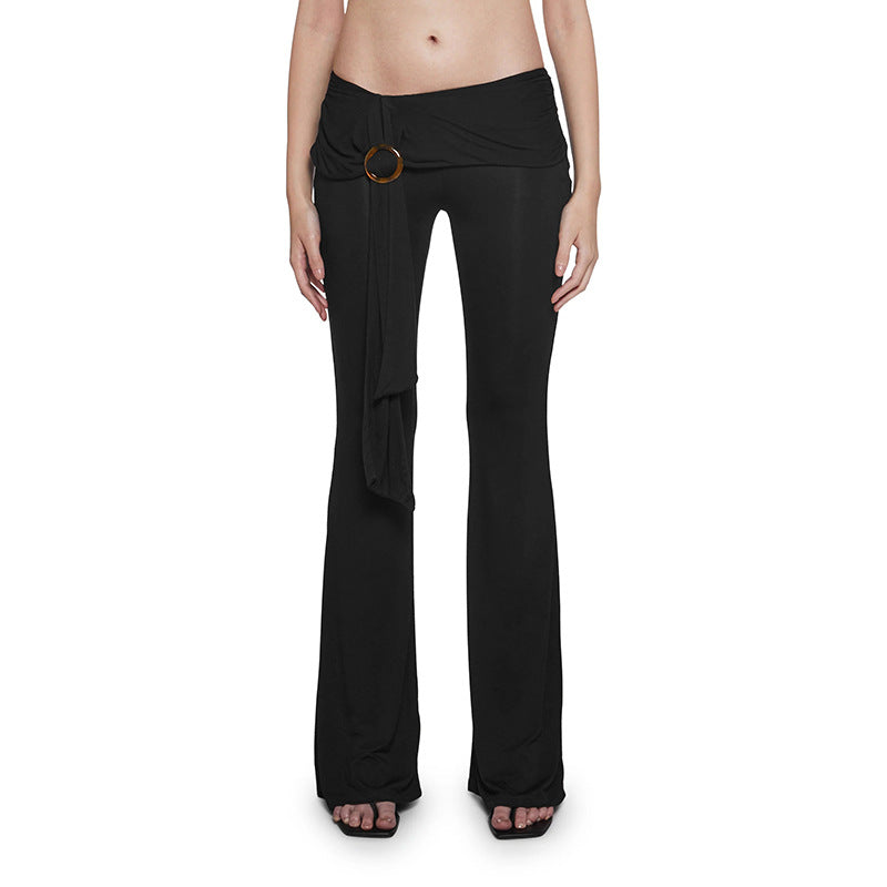 Waisted slim fit slightly pants