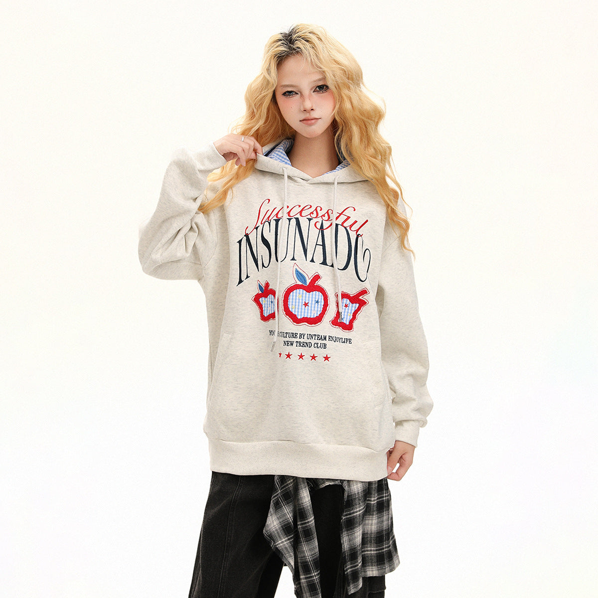 Embroidered hoodie sweatshirt