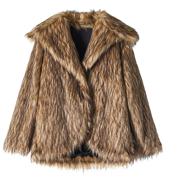 Fur coat raccoon long coat