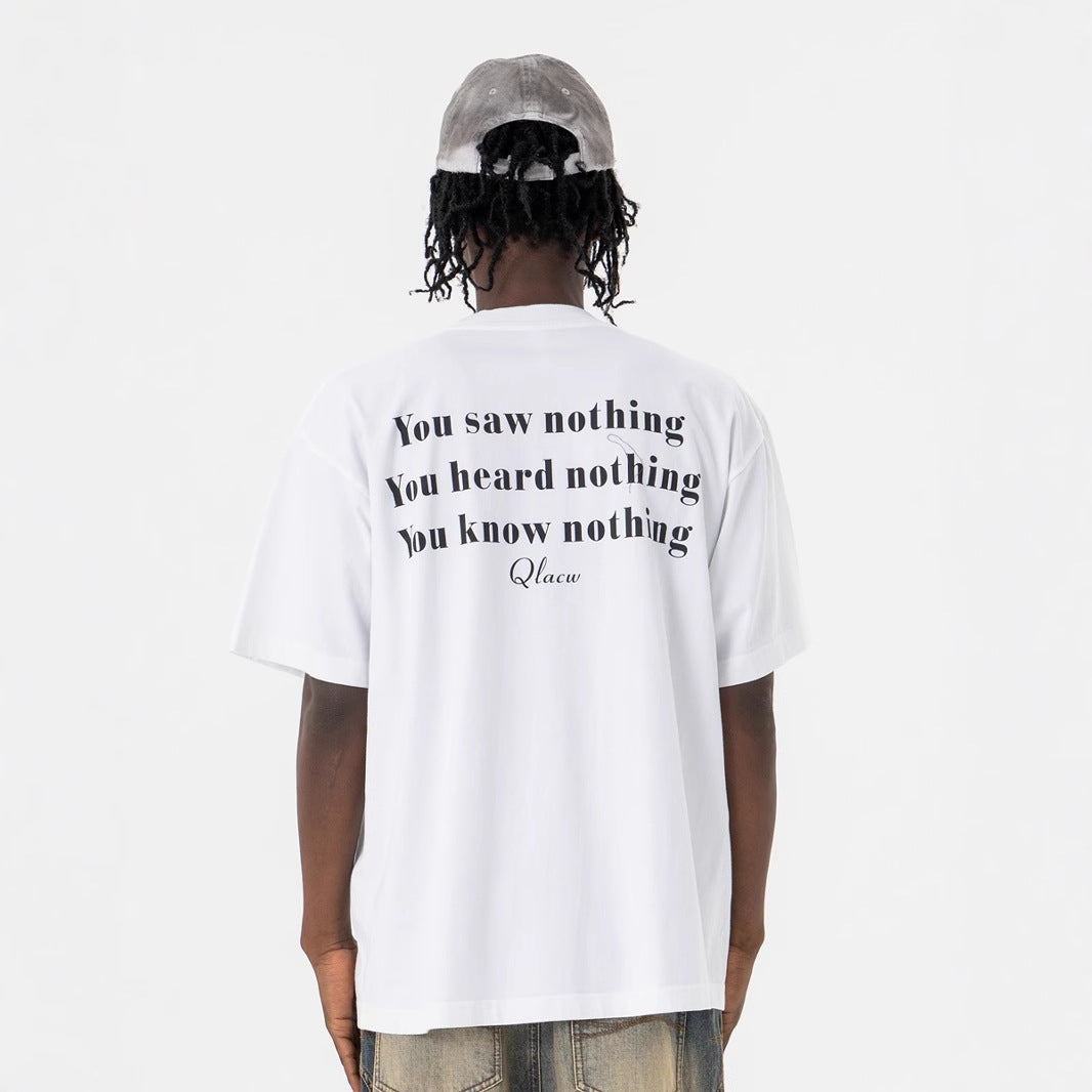 Angel Letter Print Crew Neck T-Shirt