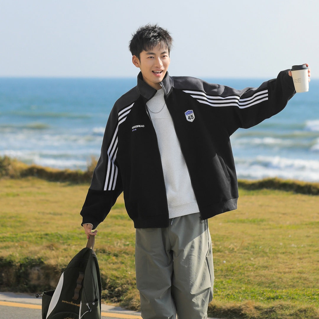 Striped cardiga Sweatshirt Jacket