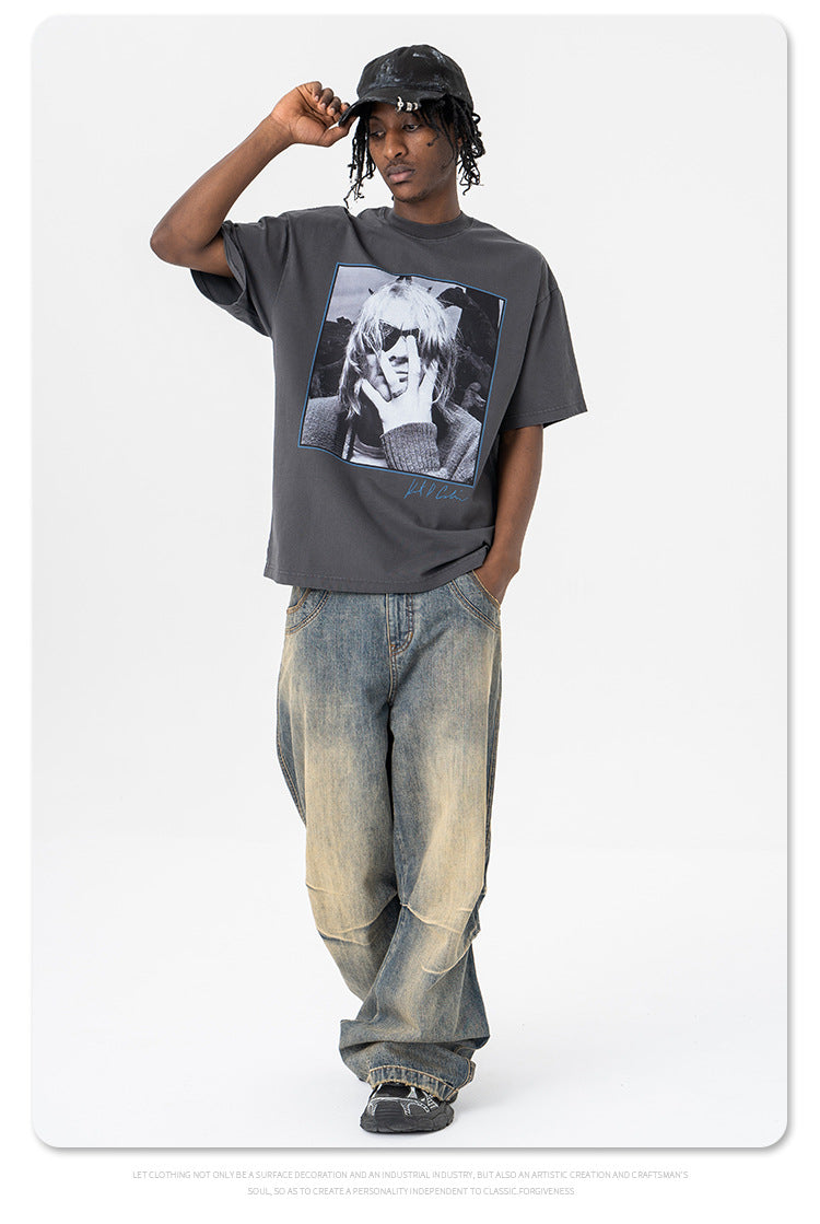 Portrait vintage short sleeve t-shirt
