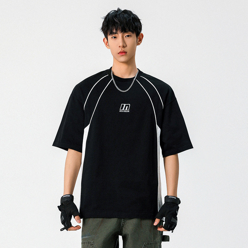 Embroidered short sleeved T-shirt