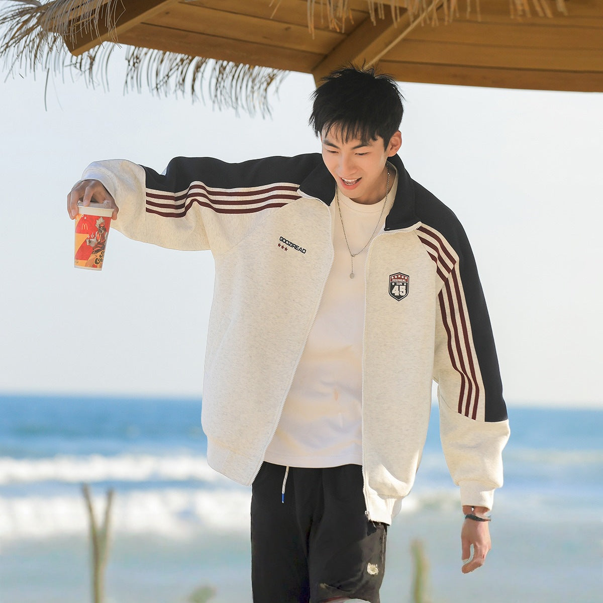 Striped cardiga Sweatshirt Jacket