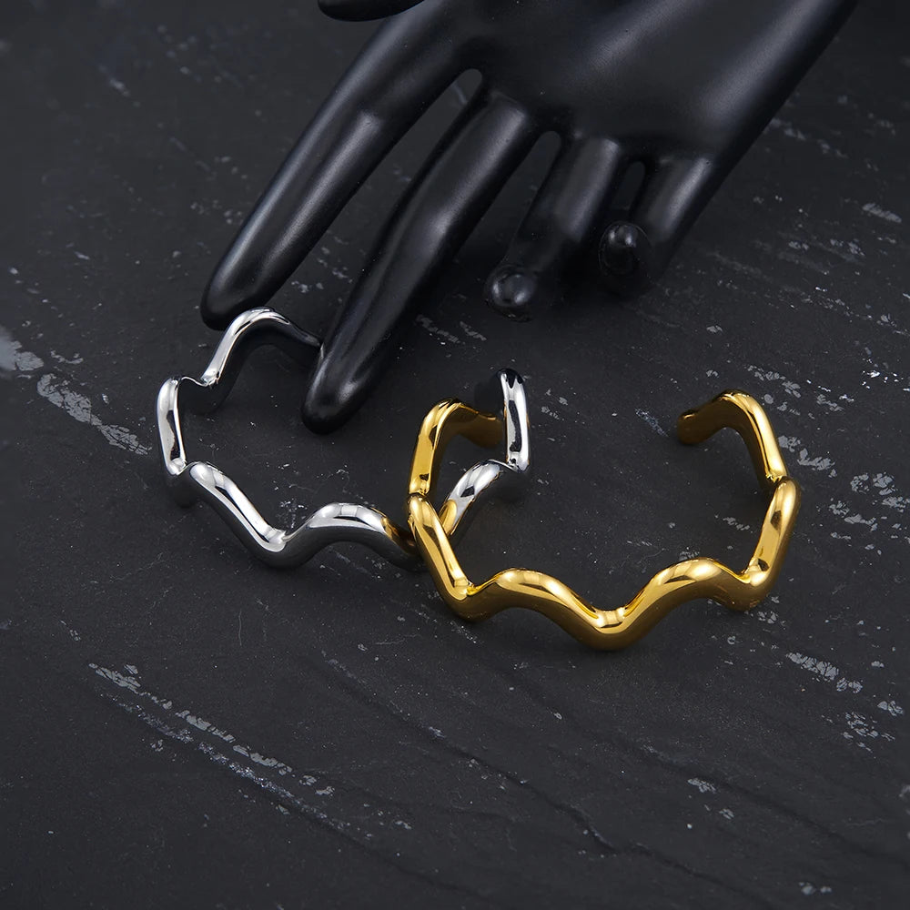 Leunsa geometric wave bracelet