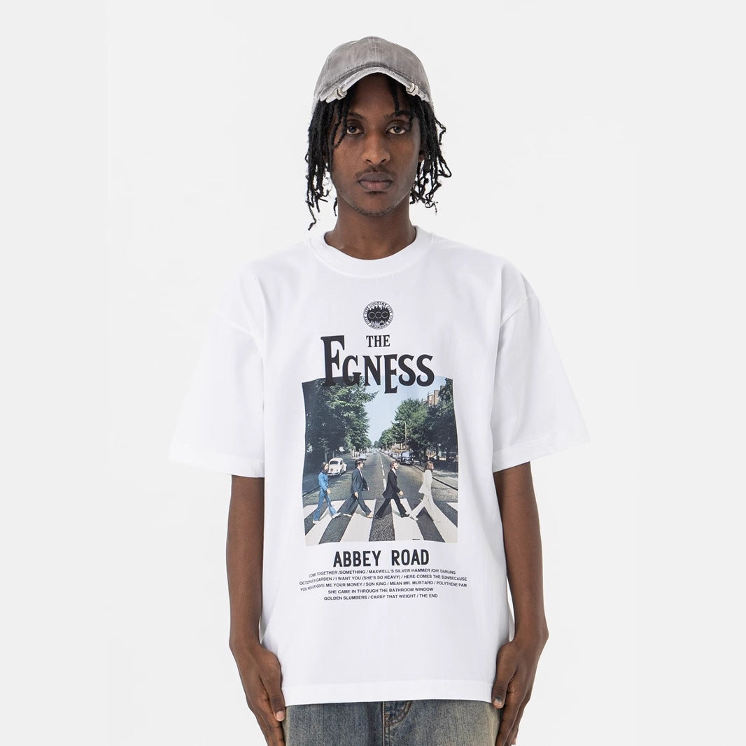 Men's Short Sleeve Rock Print T-Shirt