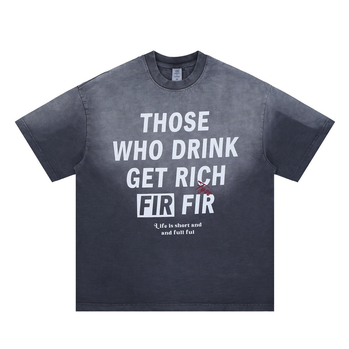 Gradient Letter Print T-Shirt