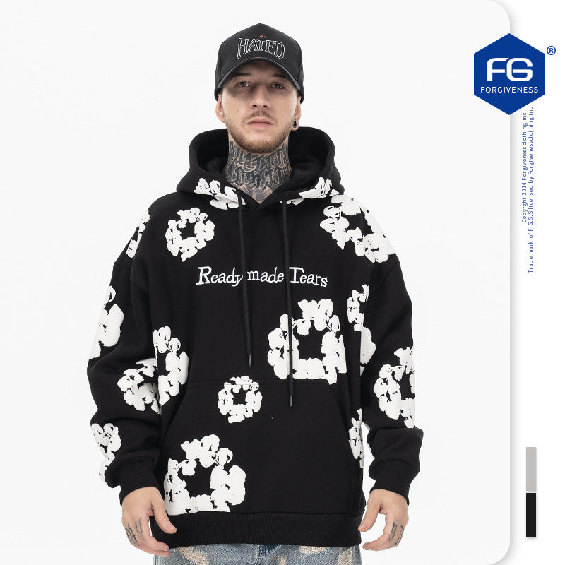 Foaming Printed Hoodie
