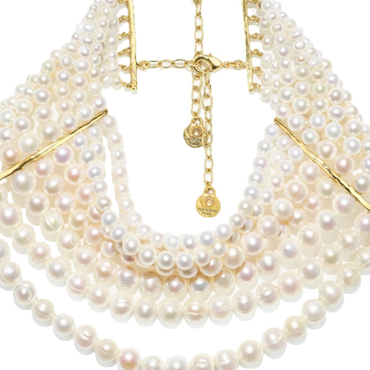 Leunsa multi-layer pearl choker necklace