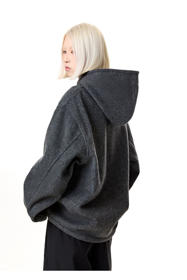 Loose hooded sweatshirt