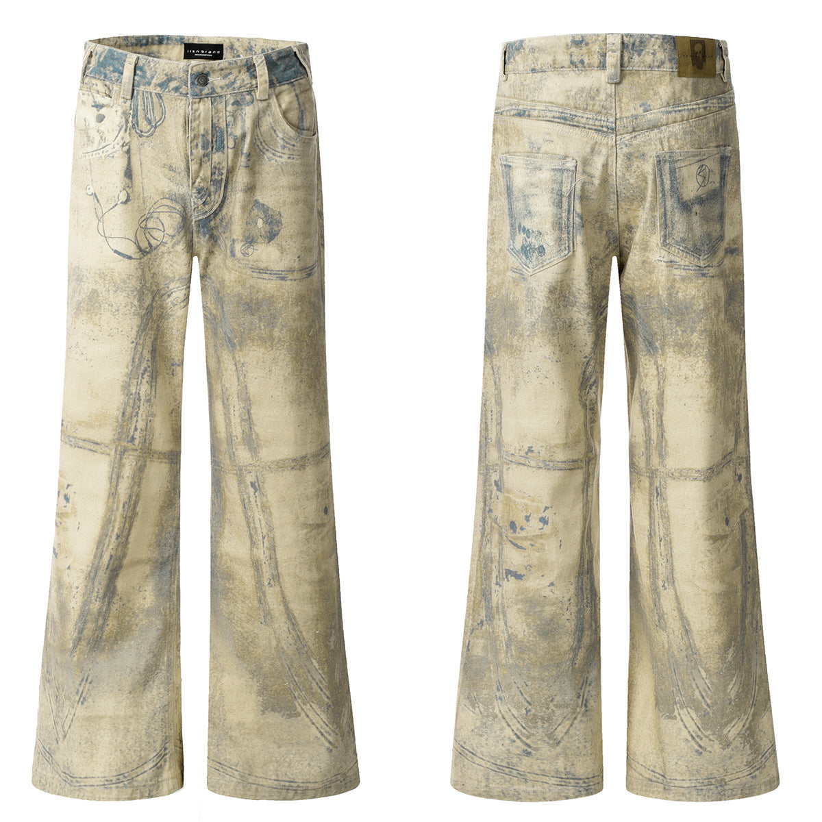 Printed Shell Pattern Denim