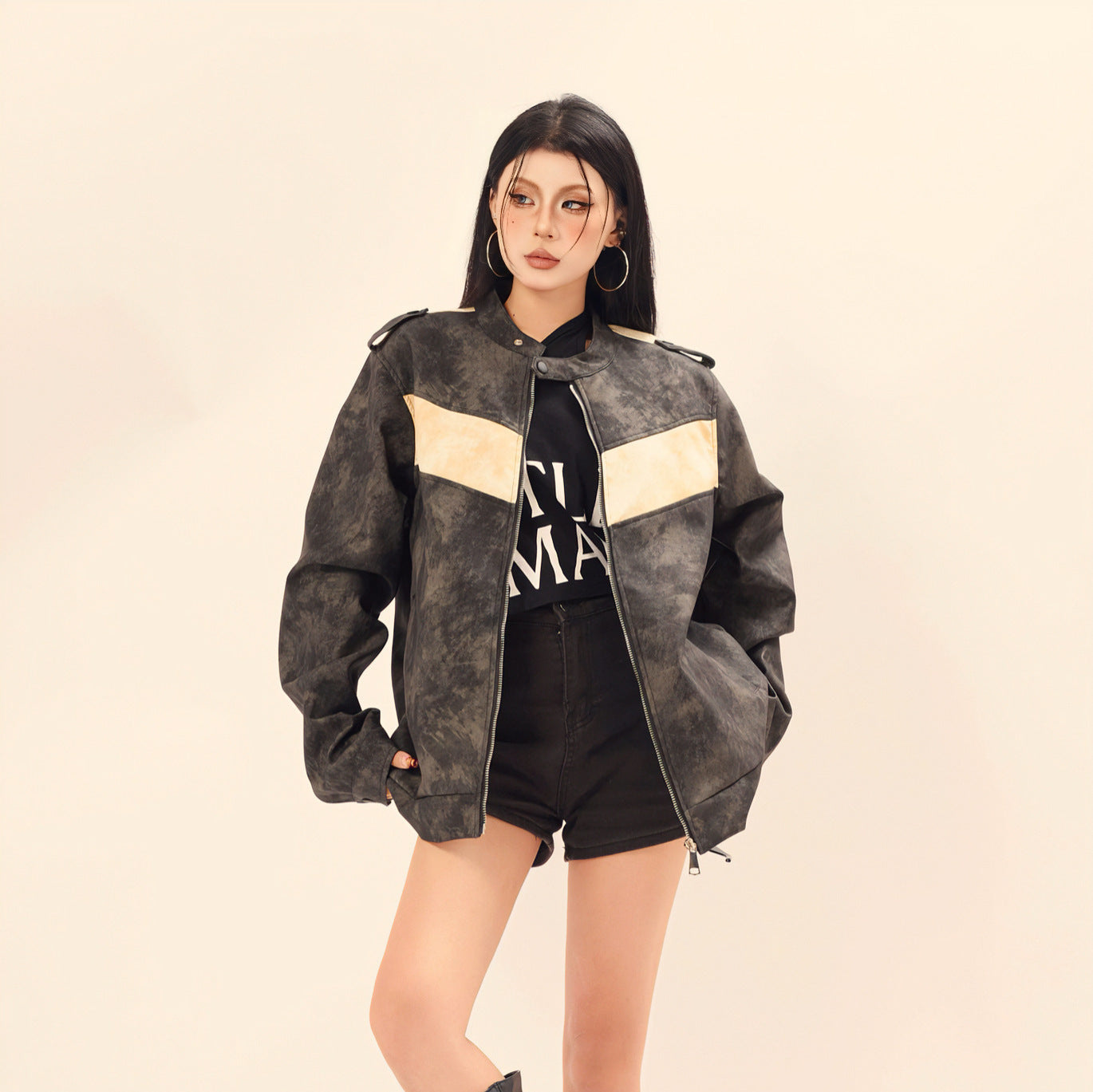 Clash collar jacket