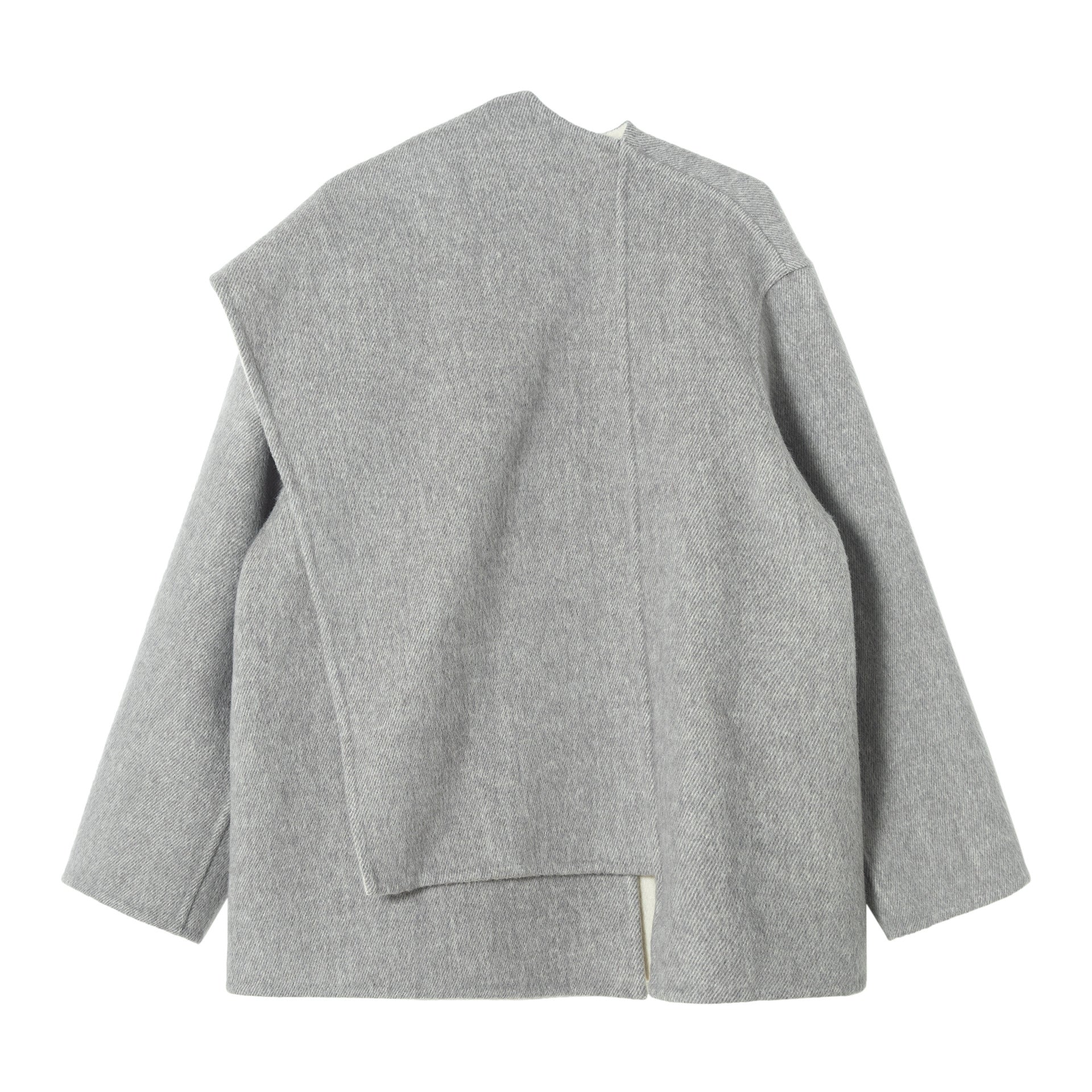 Shawl collar wool coat