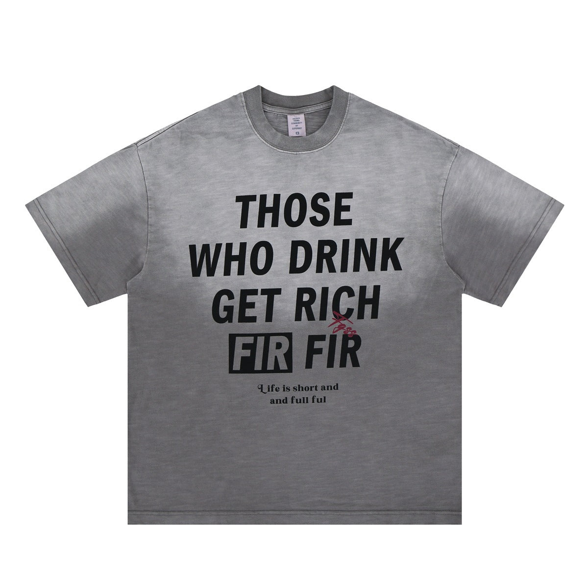 Gradient Letter Print T-Shirt