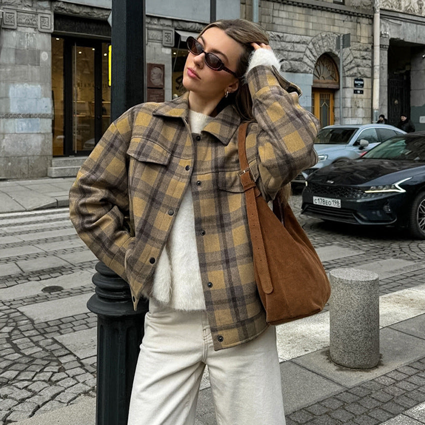Checkered Wool Trucker Jackets