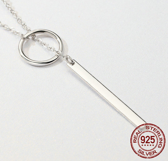 Simple Round and Bar Necklace