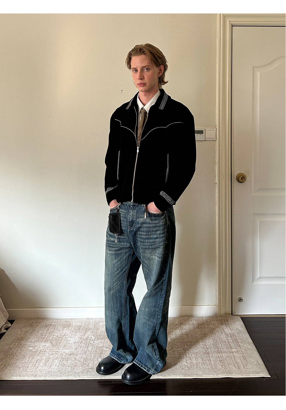 Jacquard Zippered Luxury Jacket