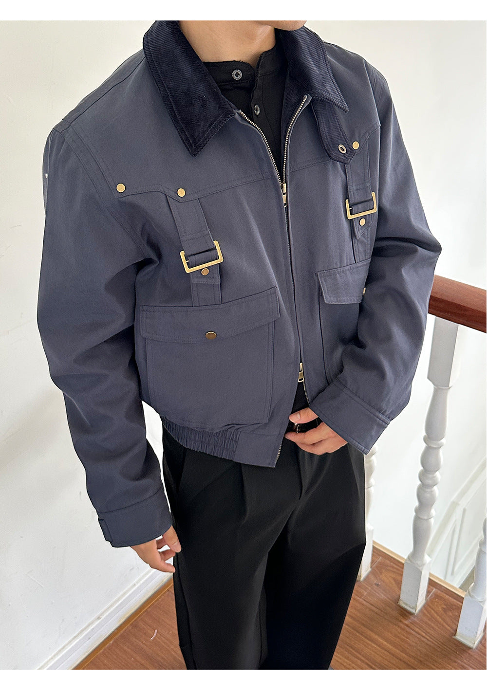Luxury jacket with metal details