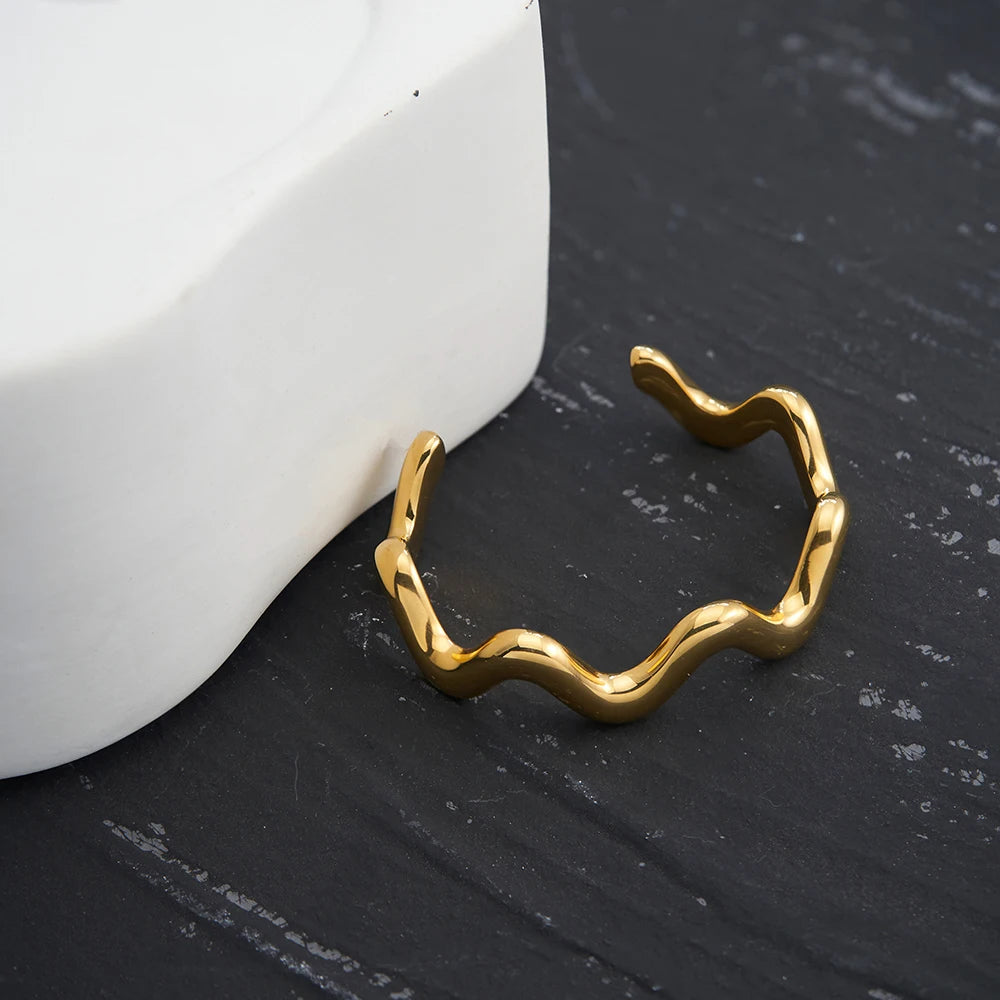 Leunsa geometric wave bracelet