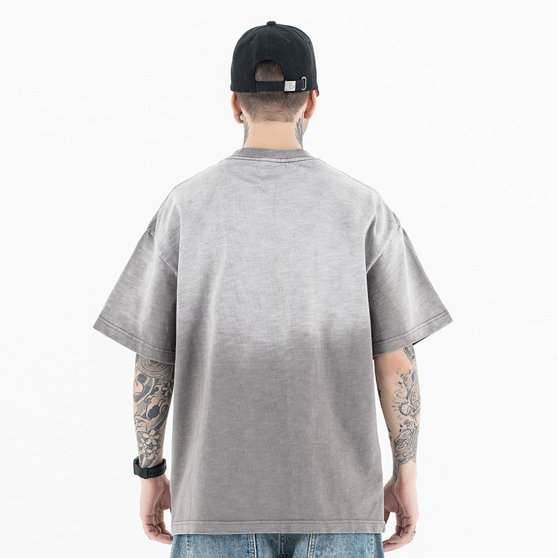 Gradient Letter Print T-Shirt