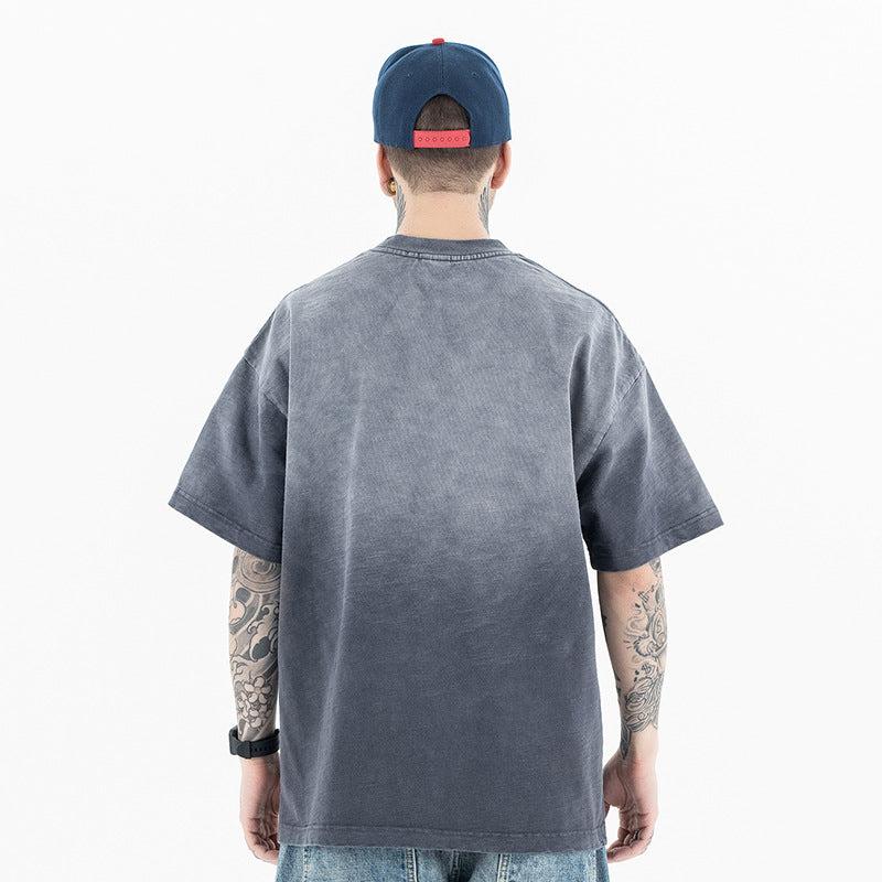 Gradient Letter Print T-Shirt