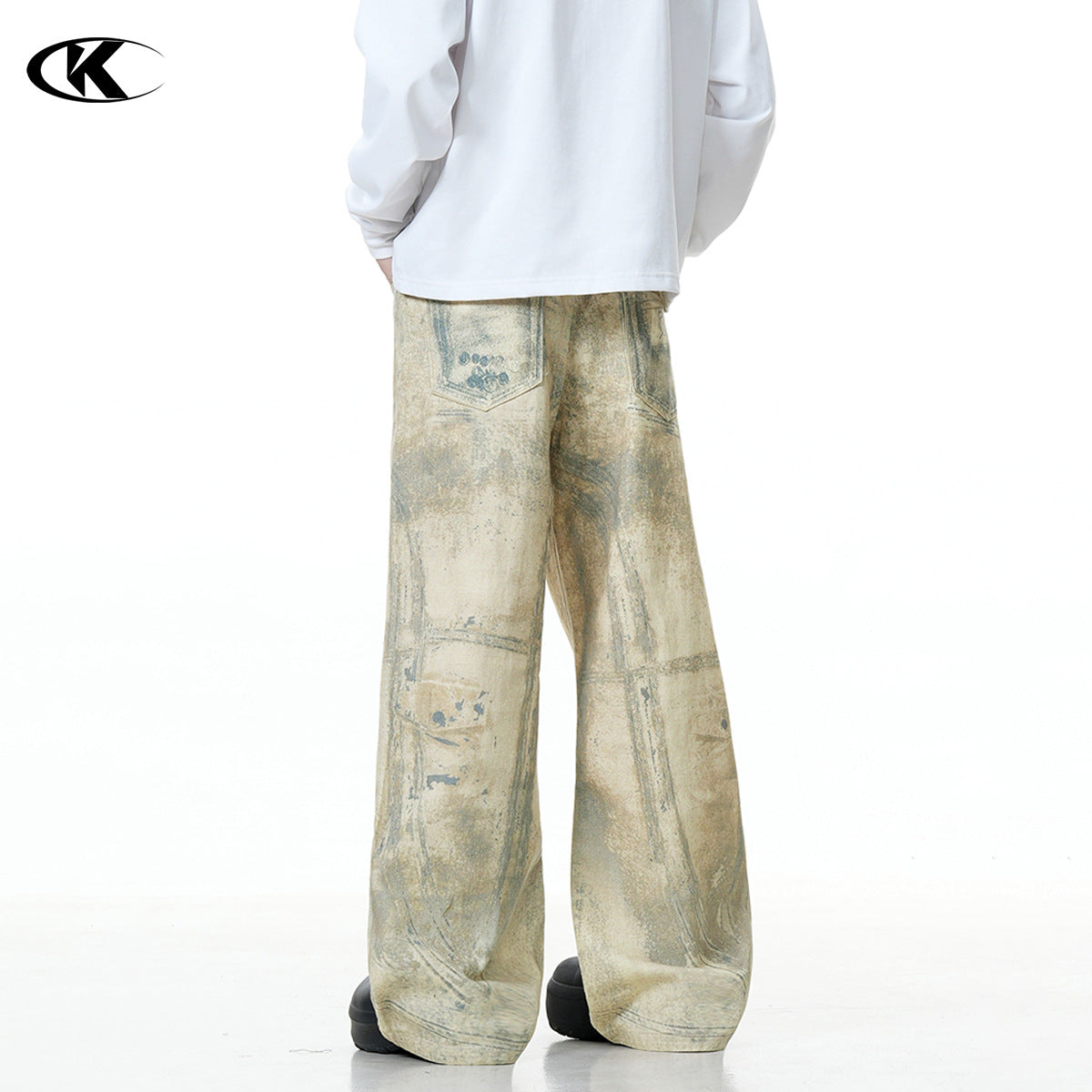 Printed Shell Pattern Denim