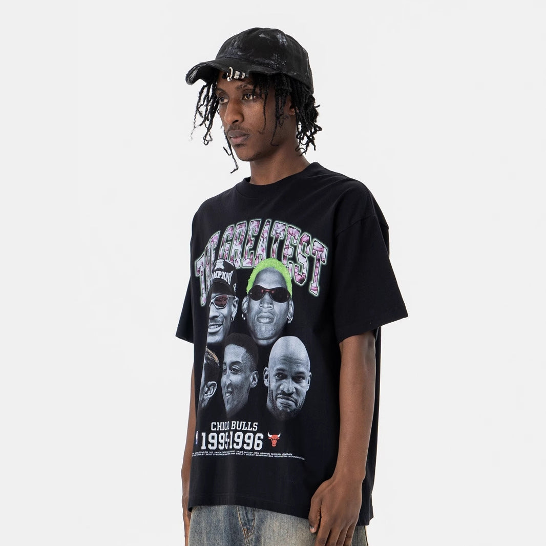 Loose t-shirt with portrait